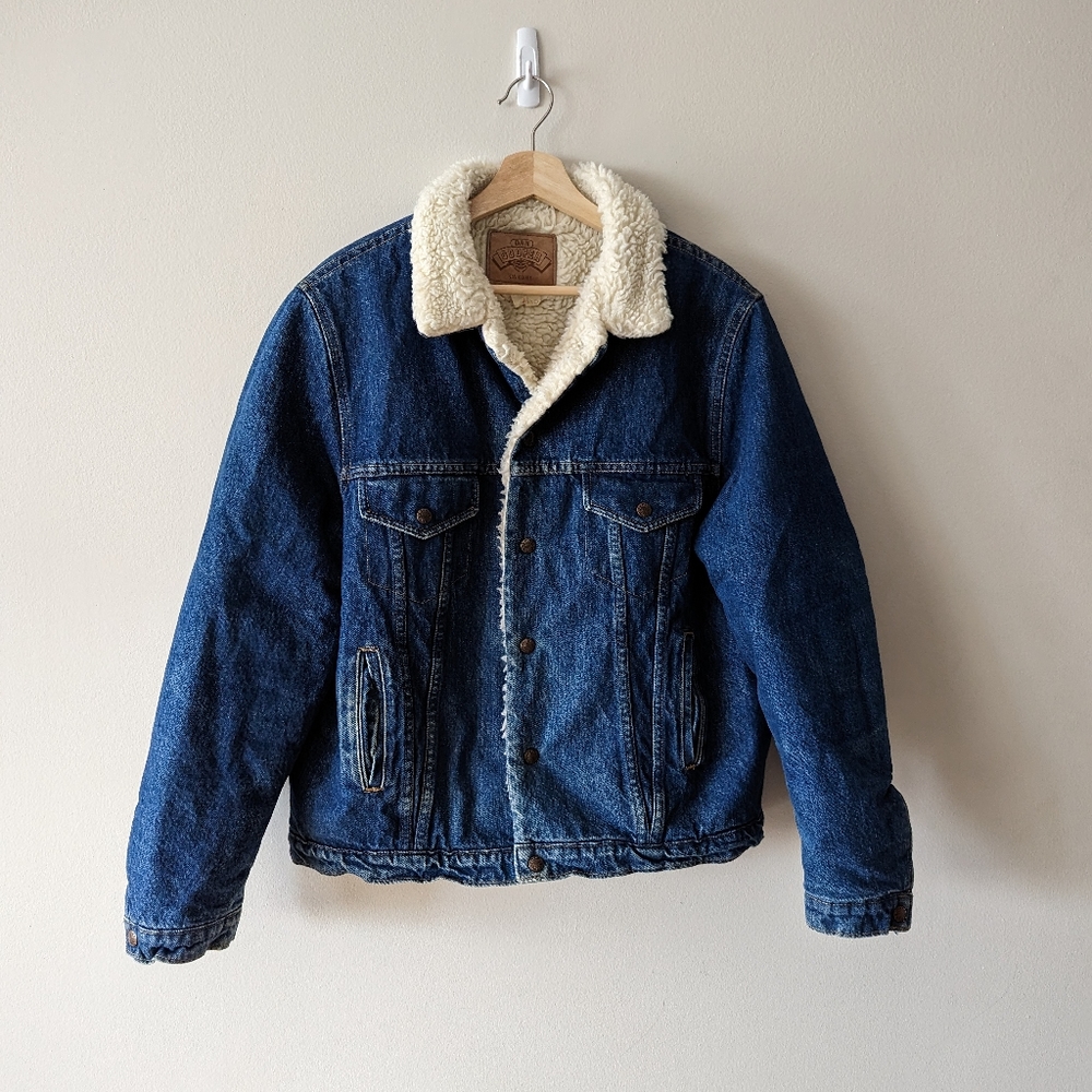 Vintage Trucker Sherpa-lined Jean Jacket - Picture 1 of 7